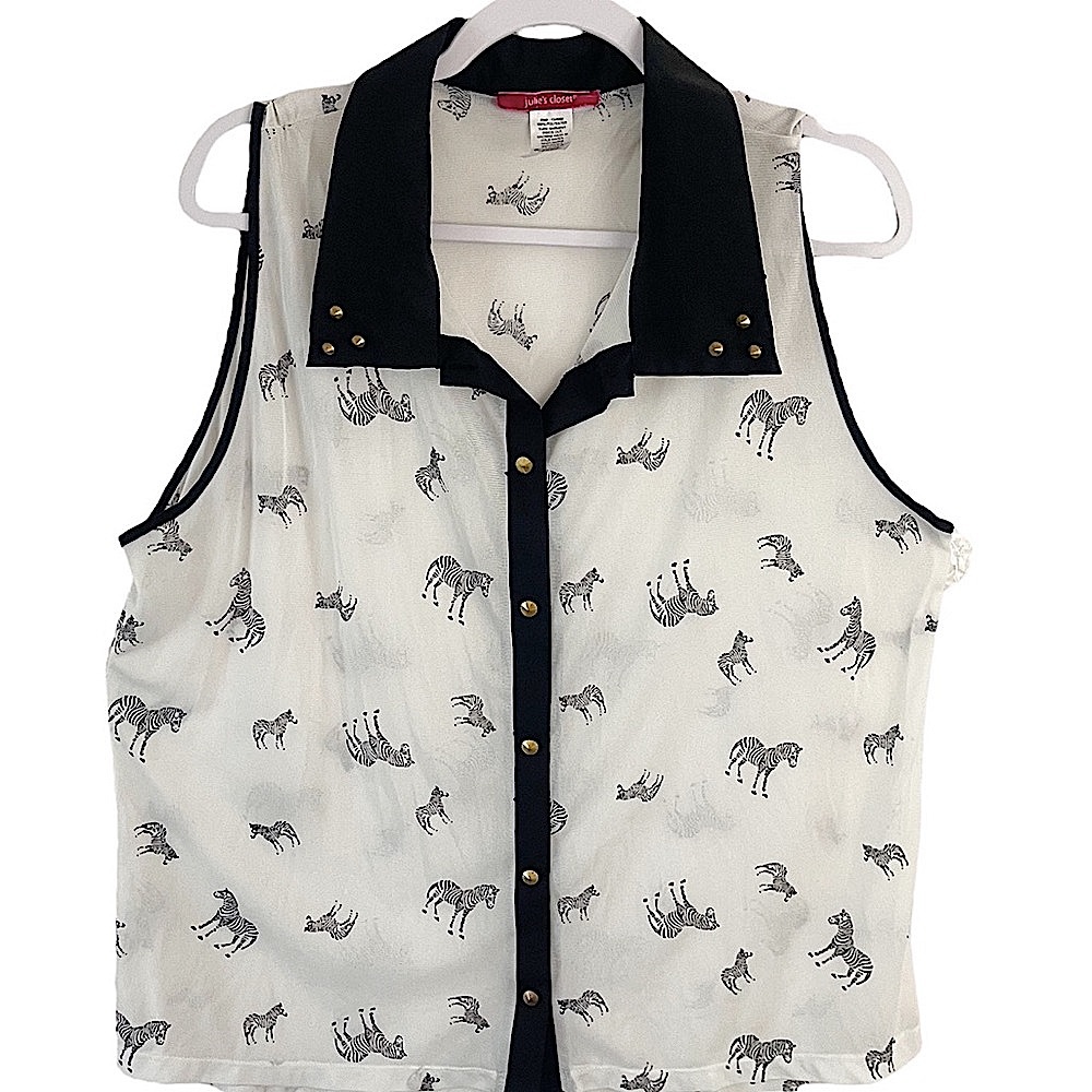 🦓 Zebra Print Blouse